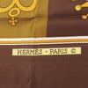 Secondhand Hermès Carré 90 "ÉCHIQUIER" Silk handkerchief in Brown
