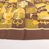 Secondhand Hermès Carré 90 "ÉCHIQUIER" Silk handkerchief in Brown