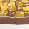 Secondhand Hermès Carré 90 "ÉCHIQUIER" Silk handkerchief in Brown