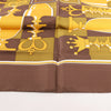Secondhand Hermès Carré 90 "ÉCHIQUIER" Silk handkerchief in Brown