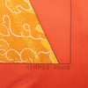 Secondhand Hermès Carré 90 "TIBET" Silk handkerchief in Orange