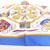 Hermès Carré 90 "Tambour no Taiko" Silk handkerchief in Blue Secondhand