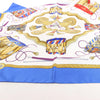 Hermès Carré 90 "Tambour no Taiko" Silk handkerchief in Blue Secondhand