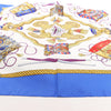 Hermès Carré 90 "Tambour no Taiko" Silk handkerchief in Blue Secondhand