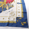 Hermès Carré 90 "Vue du Carrosse de la Galère La Réale" Silk handkerchief in Navy Blue Secondhand