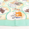 Hermès Carré 90 "Auteuil en Mai" Silk handkerchief in Green Secondhand