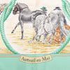 Hermès Carré 90 "Auteuil en Mai" Silk handkerchief in Green Secondhand