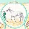 Hermès Carré 90 "Auteuil en Mai" Silk handkerchief in Green Secondhand