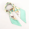 Hermès Carré 90 "Auteuil en Mai" Silk handkerchief in Green Secondhand