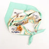 Hermès Carré 90 "Auteuil en Mai" Silk handkerchief in Green Secondhand