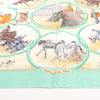 Hermès Carré 90 "Auteuil en Mai" Silk handkerchief in Green Secondhand