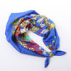 Hermès Carré 90 "Chapeau" 100% Silk Scarf in Blue Secondhand