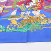Hermès Carré 90 "Chapeau" 100% Silk Scarf in Blue Secondhand