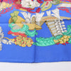 Hermès Carré 90 "Chapeau" 100% Silk Scarf in Blue Secondhand