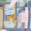 Hermès Carré 90 Double Face "Les Douze Leopards" Silk handkerchief in Multicolor Secondhand