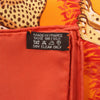 Hermès Carré 90 "Tendresse Feline" Silk handkerchief in Orange Secondhand