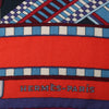 Hermès Carré Géant "SANGLES EN ZIGZAG" Cashmere x Silk scarf in Blue x Red Secondhand