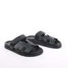 HERMES Cypre Leather Sandals in Black, Size 38.5 EU Secondhand