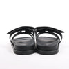 HERMES Cypre Leather Sandals in Black, Size 38.5 EU Secondhand