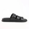 HERMES Cypre Leather Sandals in Black, Size 42 EU Secondhand