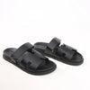 HERMES Cypre Leather Sandals in Black, Size 42 EU Secondhand