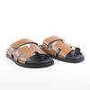 HERMES Cypre Leather Sandals in Brown Velcro Strap, Size 42 EU Secondhand