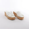 Secondhand HERMES Eze Leather Sandals in White 221023Z, Size 39 EU