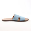 HERMES Izmir Denim Sandals in Light Blue, Size 43 EU Secondhand
