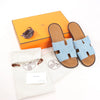 HERMES Izmir Denim Sandals in Light Blue, Size 43 EU Secondhand