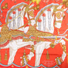 Hermès Carré 90 "HARNAIS DE COEUR" Silk handkerchief in Red Secondhand