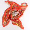 Hermès Carré 90 "HARNAIS DE COEUR" Silk handkerchief in Red Secondhand