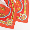 Hermès Carré 90 "HARNAIS DE COEUR" Silk handkerchief in Red Secondhand