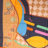 Hermès Carré 90 Double Face "Tapis de Selle" Silk handkerchief in Orange Secondhand