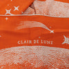 Hermès Carré 140 "CLAIR DE LUNE" Cashmere x Silk handkerchief in Orange Secondhand