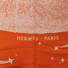 Hermès Carré 140 "CLAIR DE LUNE" Cashmere x Silk handkerchief in Orange Secondhand
