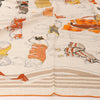 Hermès Carré 100 "RONDS DE MARCHE" Cashmere x Silk handkerchief in Beige Secondhand