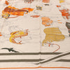 Hermès Carré 100 "RONDS DE MARCHE" Cashmere x Silk handkerchief in Beige Secondhand