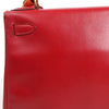 HERMÈS Kelly 28 Le Tournay Box Leather 2Way Handbag in Rouge ○U:1991 Secondhand