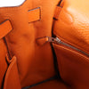 HERMÈS Kelly 28 Le Tournay Taurillon Clemence Handbag in Orange Silver Metal Fittings □H: 2004 Secondhand
