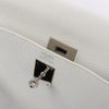 HERMÈS Kelly 40 Le Tournay Taurillon Clemence Handbag in White □D: 2000 Secondhand