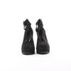 Secondhand HERMES Leather & Suede Strap Heels in Black, Size 38 EU
