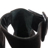 Secondhand HERMES Leather & Suede Strap Heels in Black, Size 38 EU