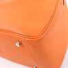 Hermes Lindy 34 Taurillon Clemence Orange Silver Metal Fittings Handbag □P:2012 Secondhand
