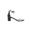 HERMES Manege Kelly Leather Sandals in Black x Silver, Size 37 EU Secondhand
