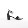 HERMES Manege Kelly Leather Sandals in Black x Silver, Size 37 EU Secondhand