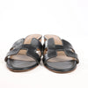 HERMES OASIS Leather Sandals in Black, Size 36.5 EU Secondhand
