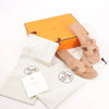 HERMES Oran Leather Sandals in Beige, Size 36.5 EU Secondhand