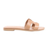 HERMES Oran Leather Sandals in Beige, Size 36.5 EU Secondhand