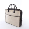 HERMES Plume Dog 38 Toile H & Leather in Beige×Brown □F: 2002 Secondhand