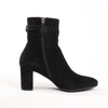 Hermes Saint Germain Kelly Metal Fittings Suede Ankle Boots in Black, Size 37 EU Secondhand